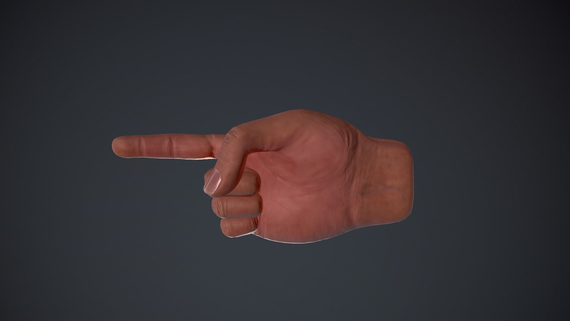 Male Hand Low-poly 3D model_23