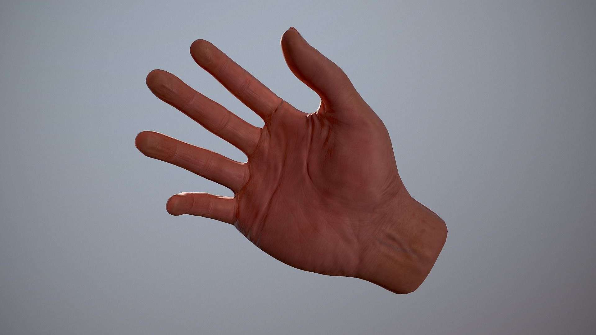 Male Hand Low-poly 3D model_26