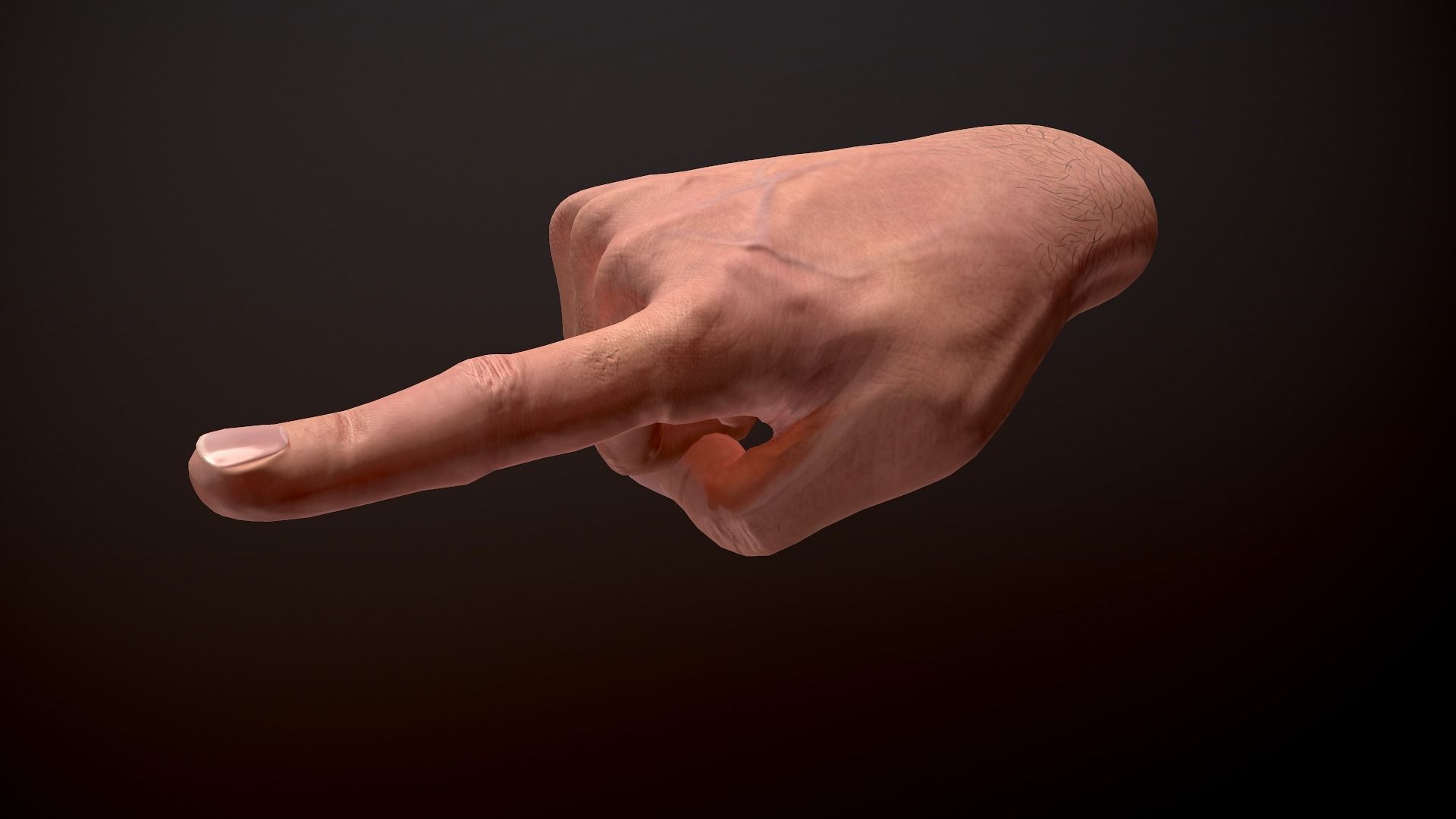 Male Hand Low-poly 3D model_14