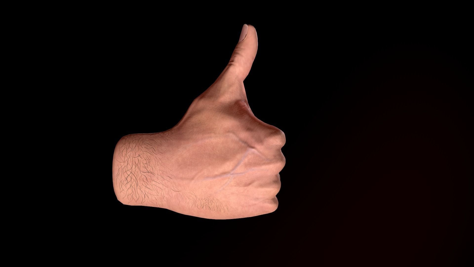 Male Hand Low-poly 3D model_15