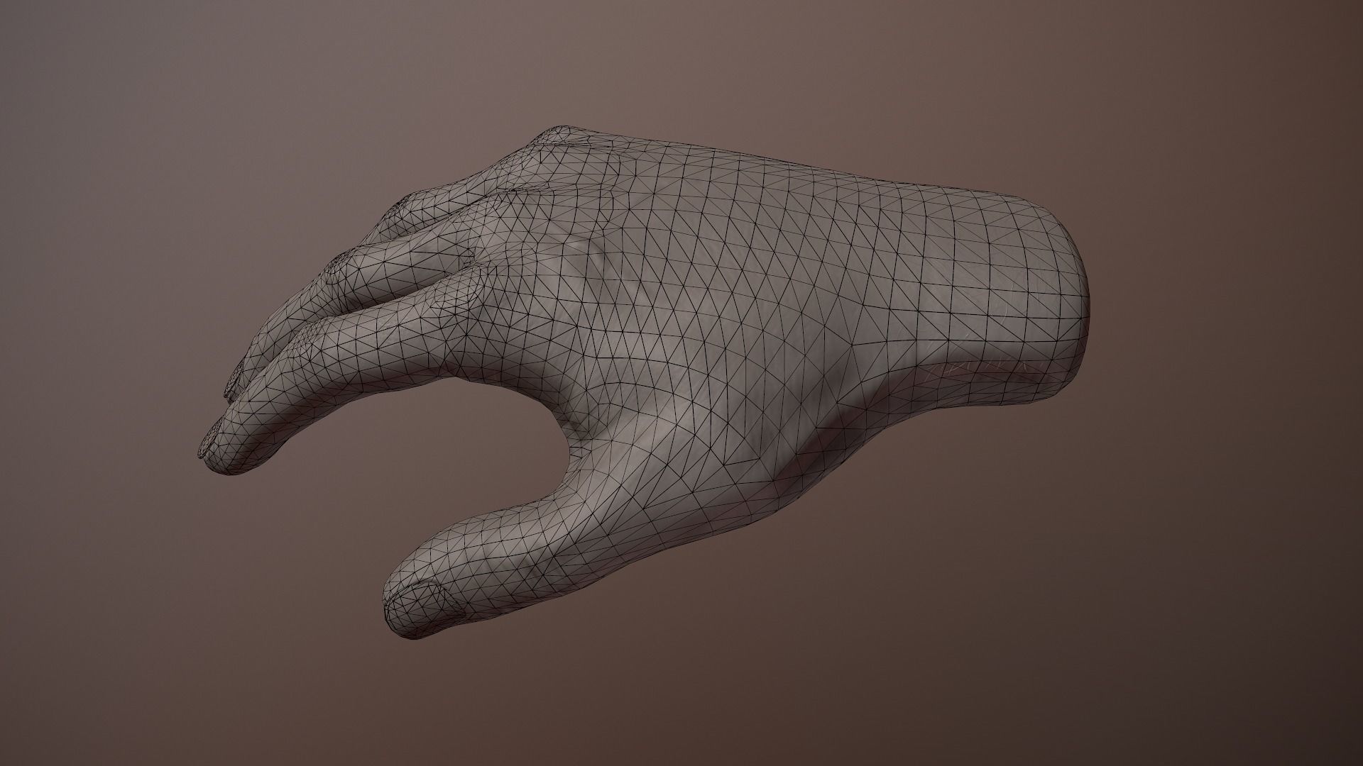 Male Hand Low-poly 3D model_28