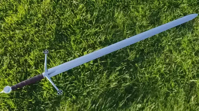 Scottish Claymore - long sword  Low-poly 3D model