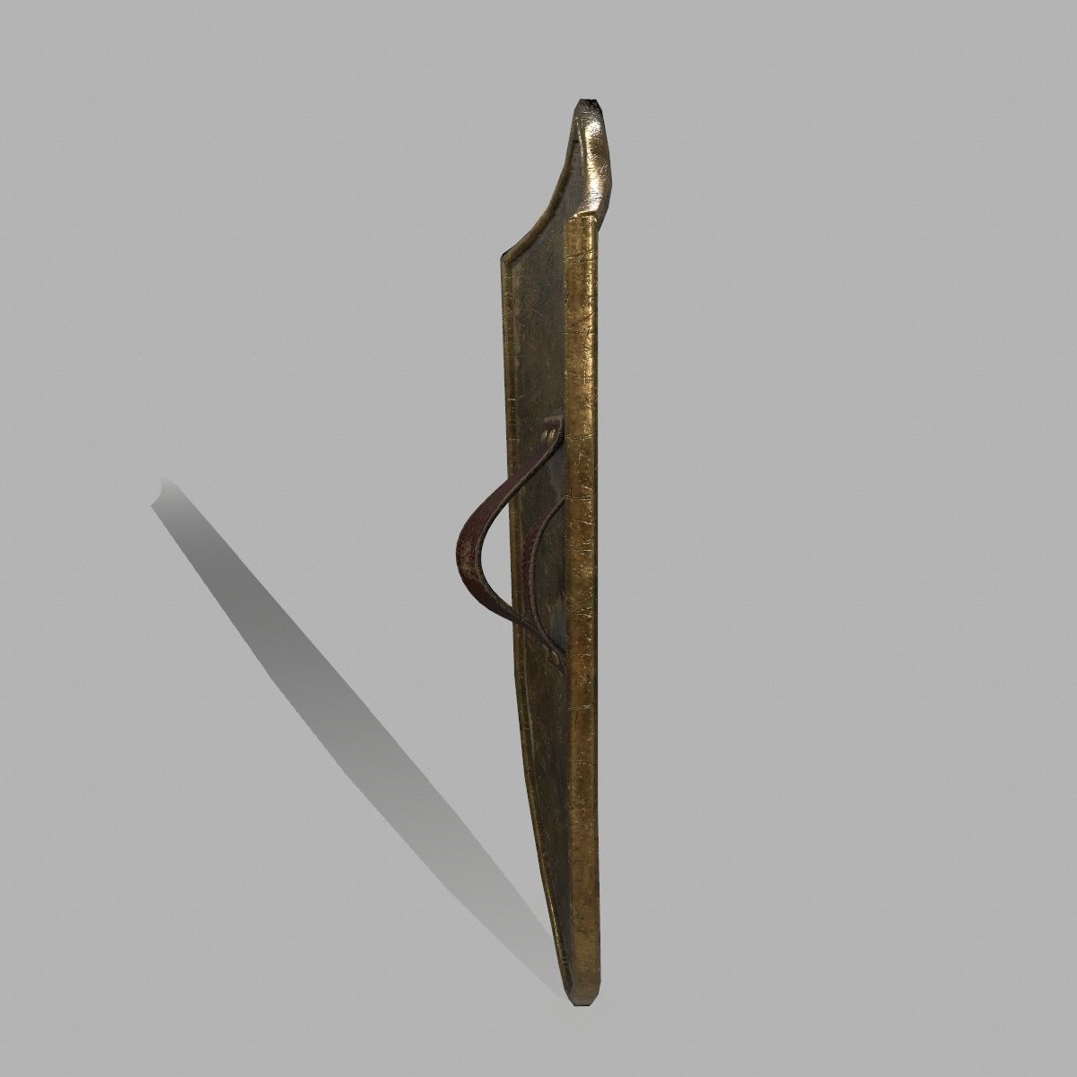 Shield sword with handle Low-poly 3D model_2