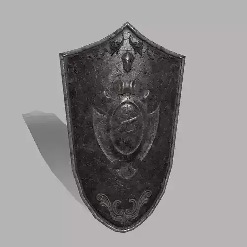Shield sword Low-poly 3D model