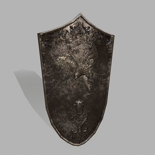 Shield sword Low-poly 3D model