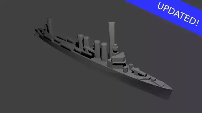 US Wickes Class Destroyer Warship 3D print model