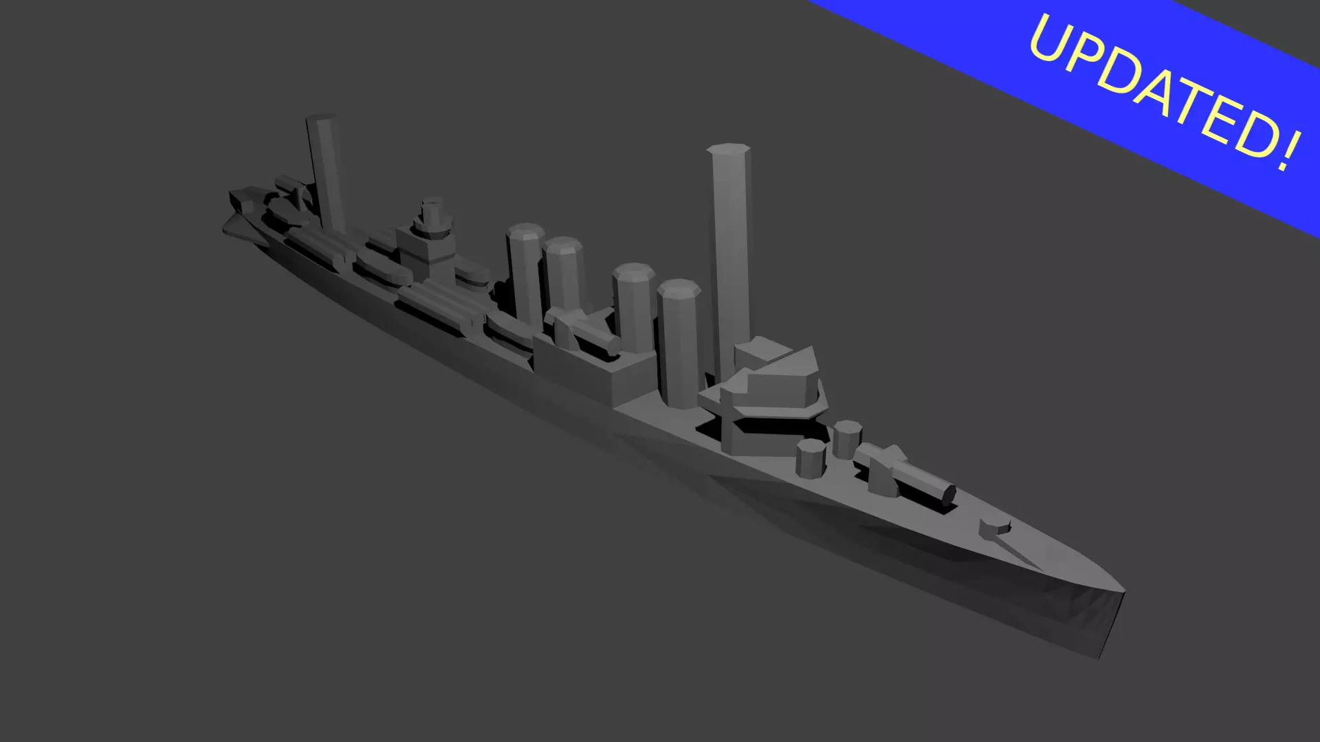 US Clemson Class Destroyer Warship 3D print model_0
