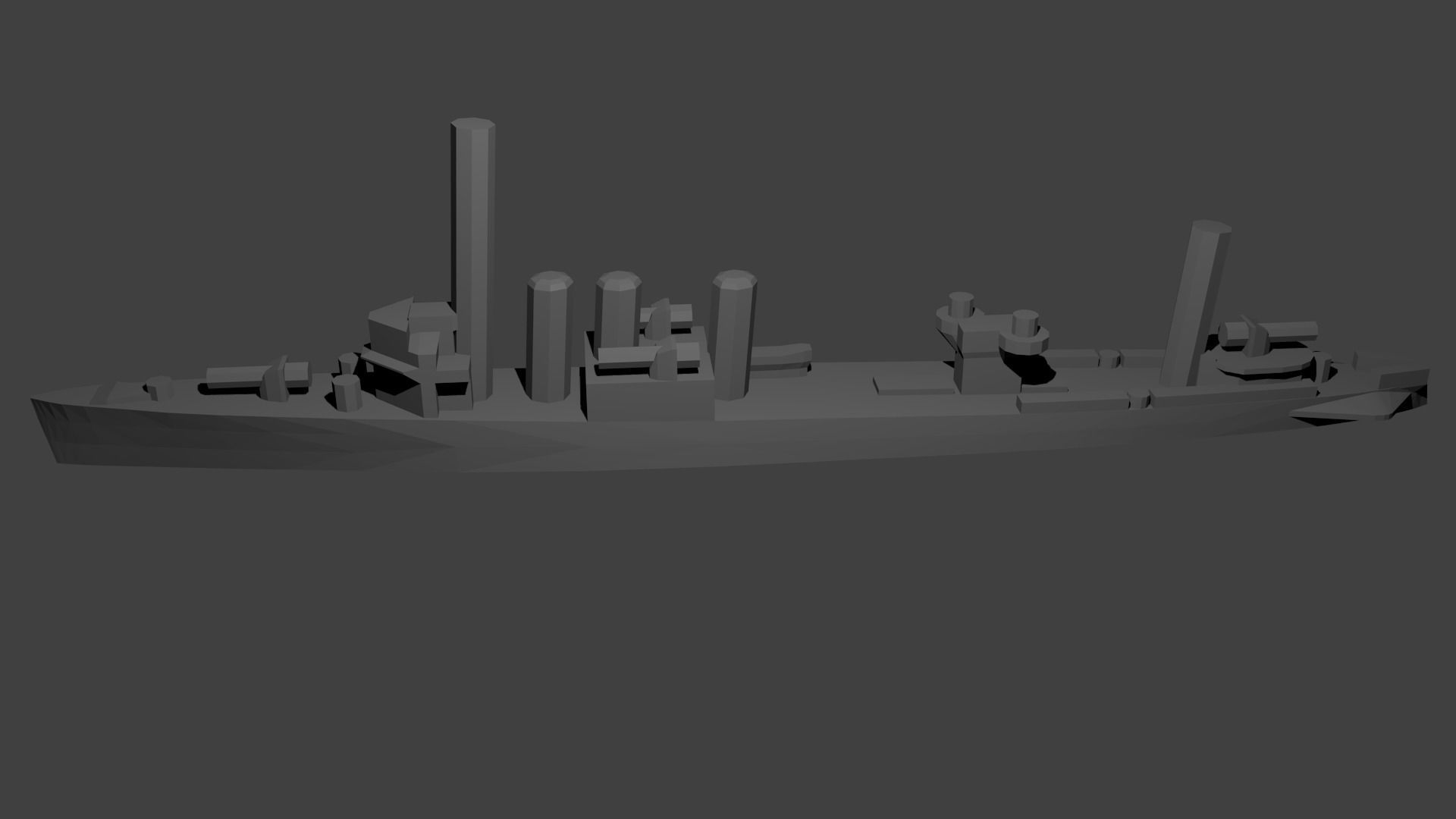 US Clemson Class Destroyer Warship 3D print model_4
