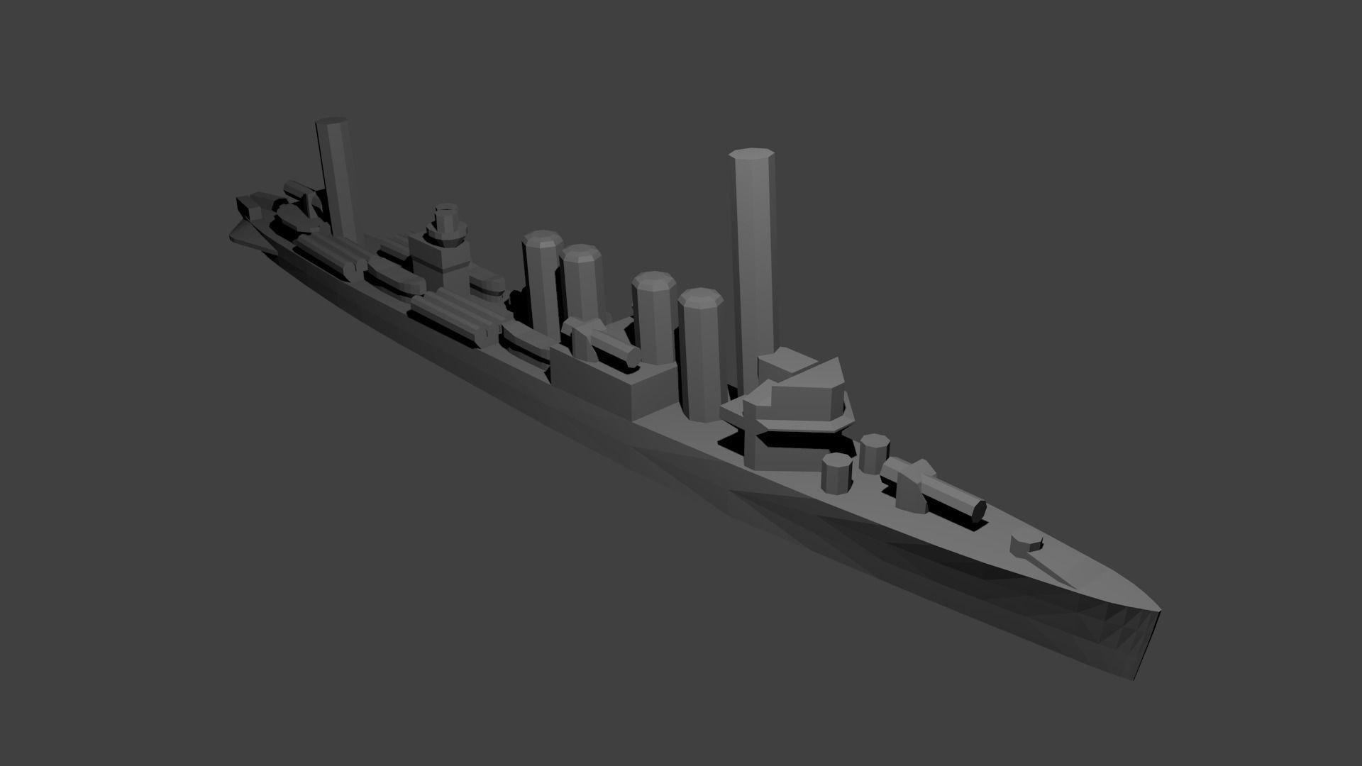 US Clemson Class Destroyer Warship 3D print model_1