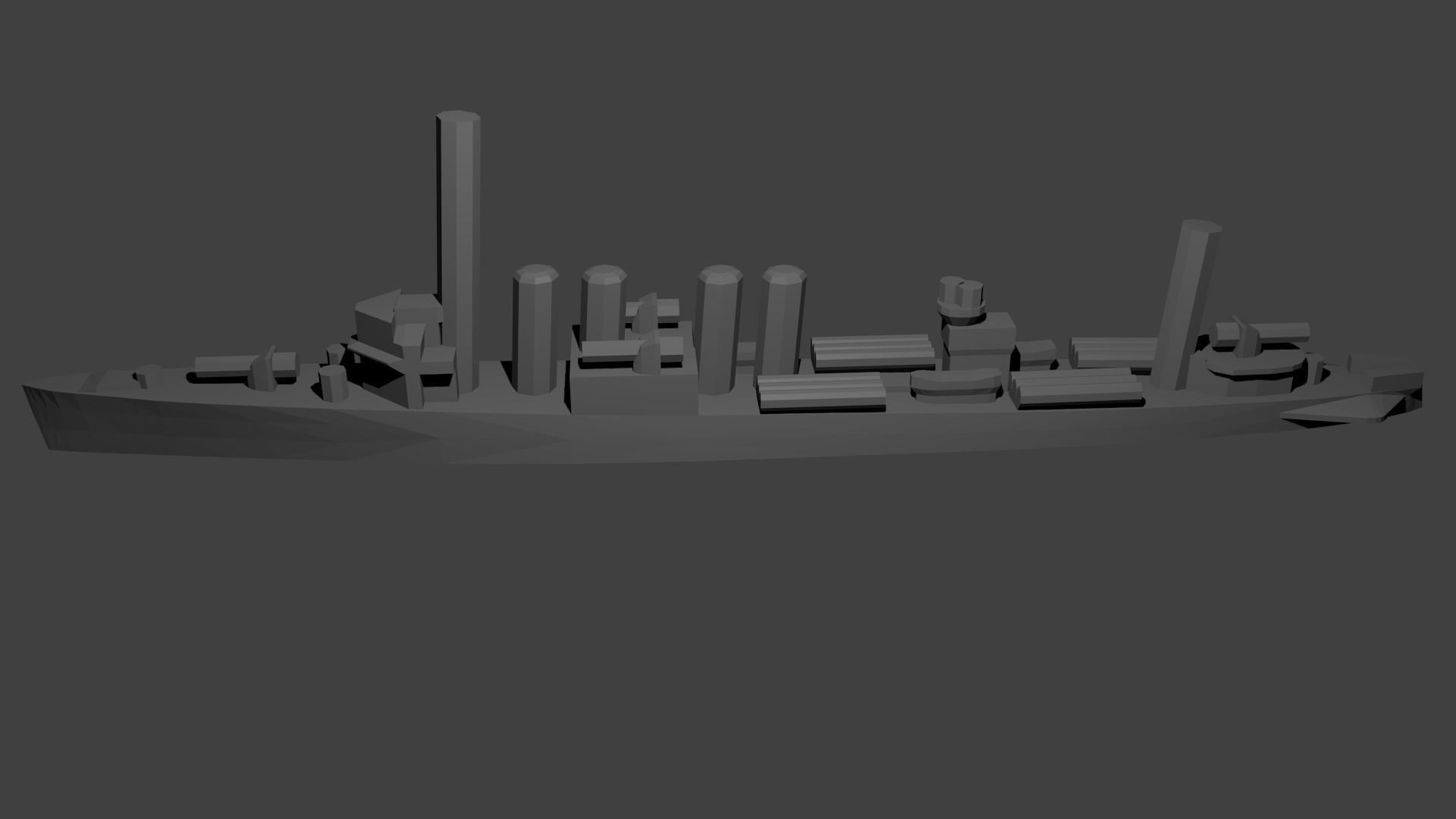 US Clemson Class Destroyer Warship 3D print model_2