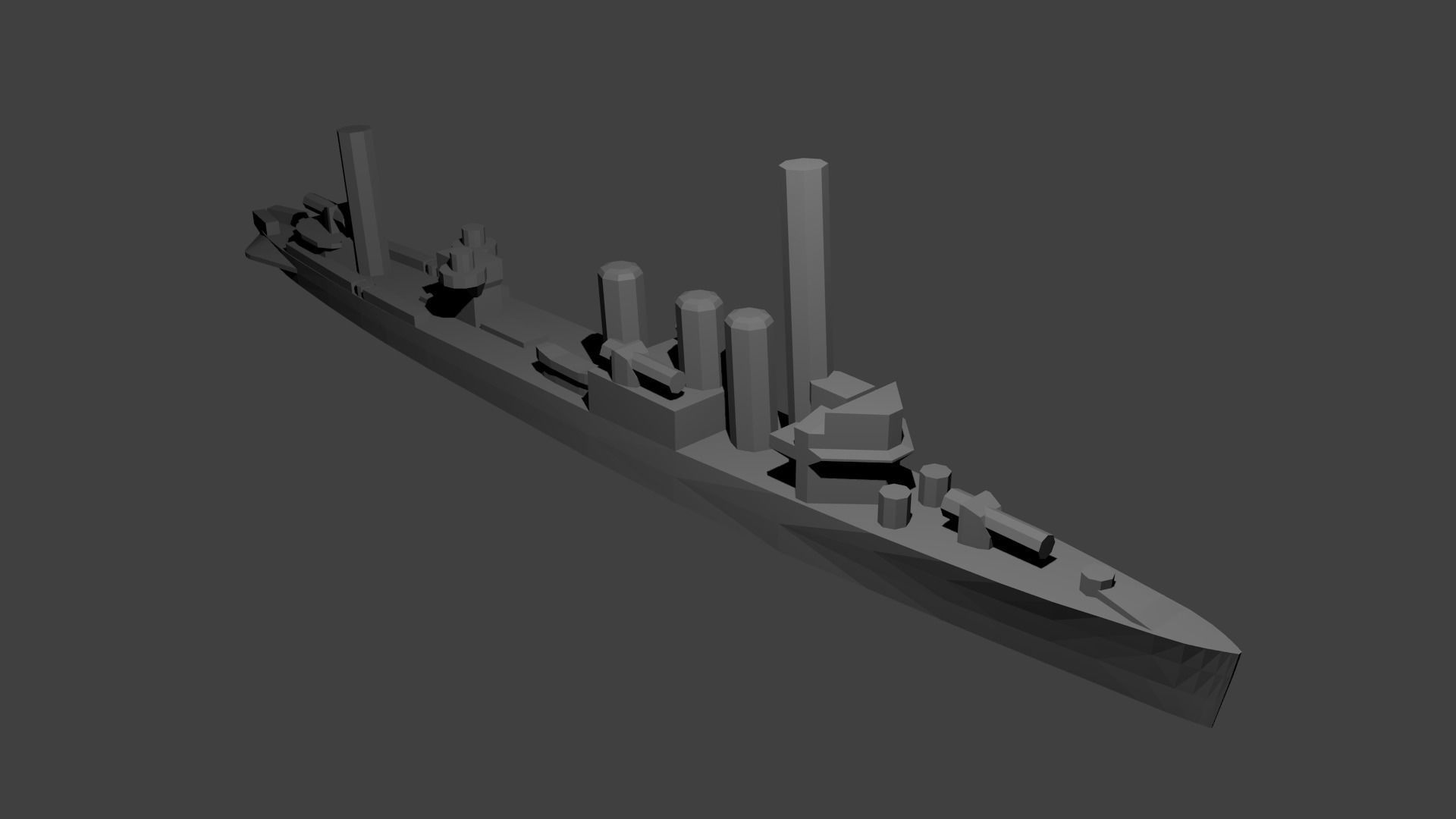 US Clemson Class Destroyer Warship 3D print model_3