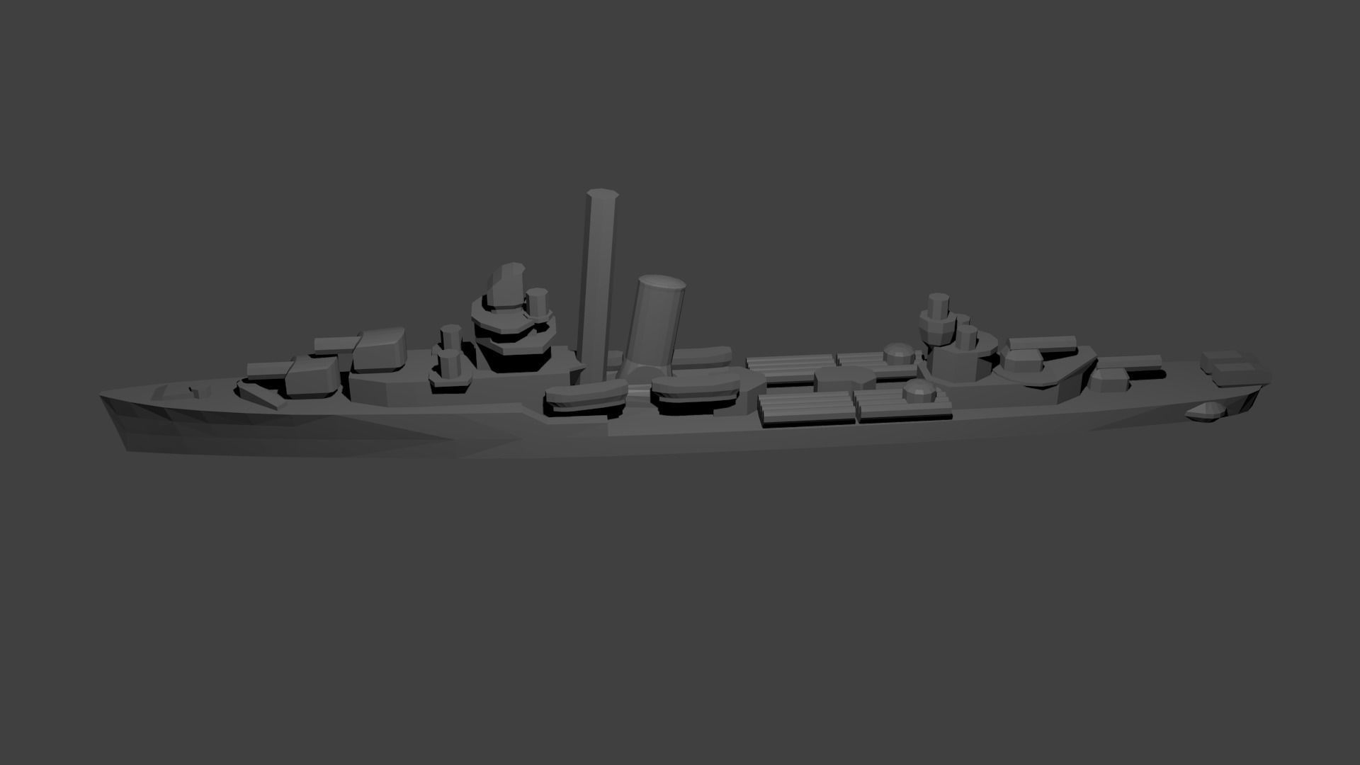 US Bagley Class Destroyer Warship 3D print model_2