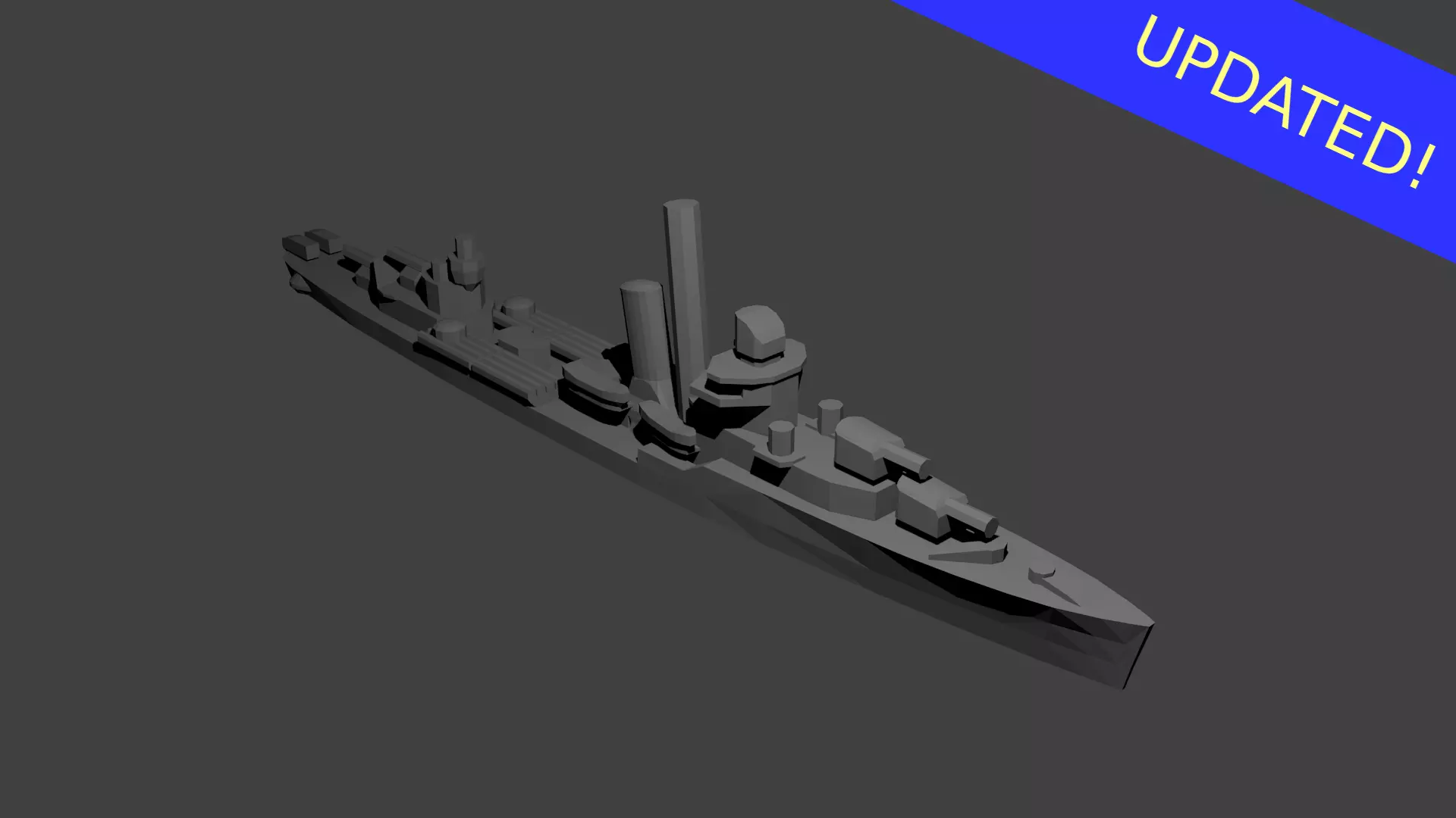 US Bagley Class Destroyer Warship 3D print model_0