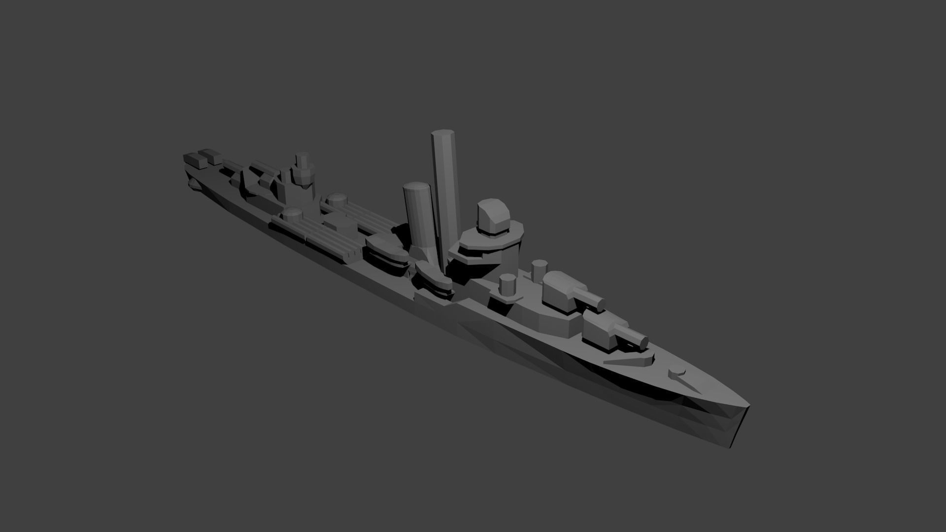 US Bagley Class Destroyer Warship 3D print model_1