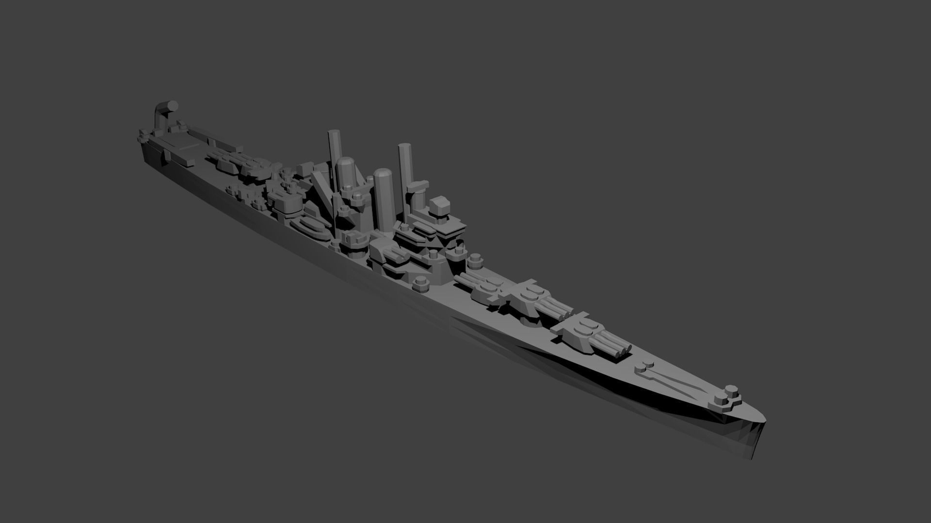 US St Louis Class Cruiser Warship 3D print model_1