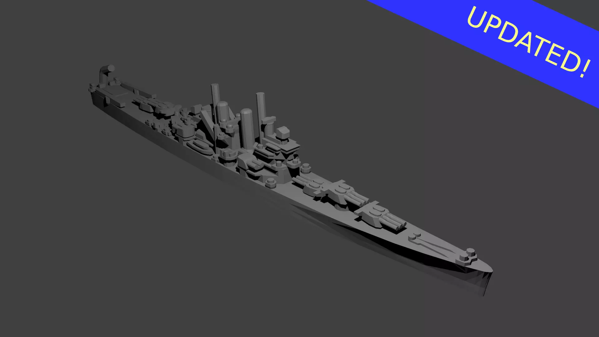 US St Louis Class Cruiser Warship 3D print model_0