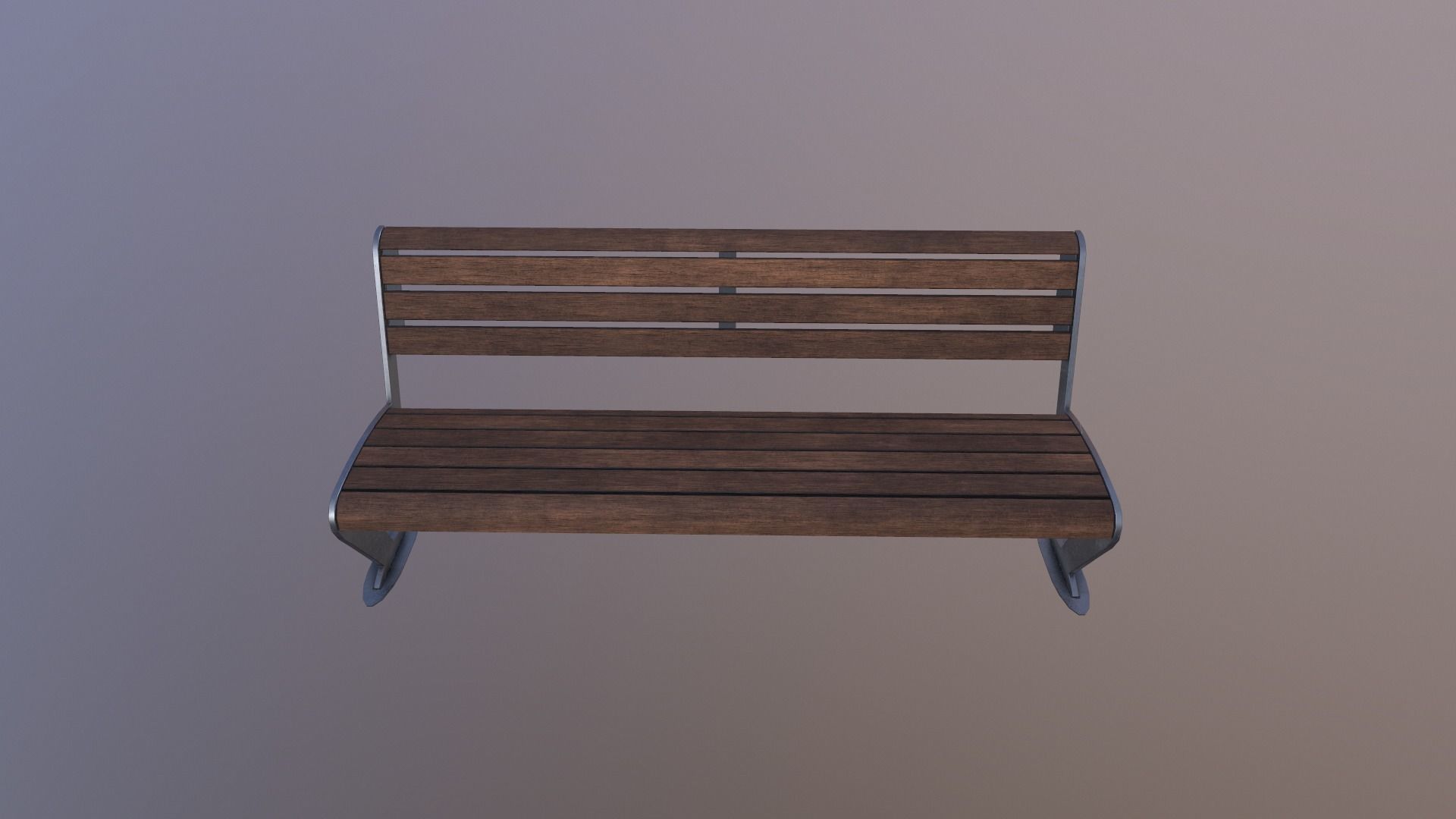 Bench Low-poly Game Ready Model wooden Low-poly 3D model_2