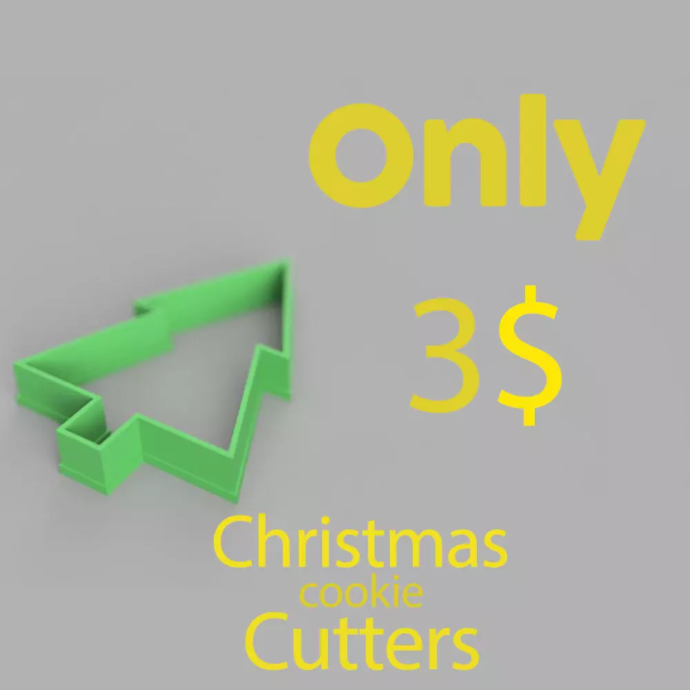 Christmas cookie cutters 3D print model_0