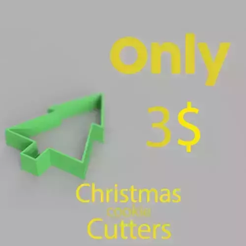 Christmas cookie cutters 3D print model
