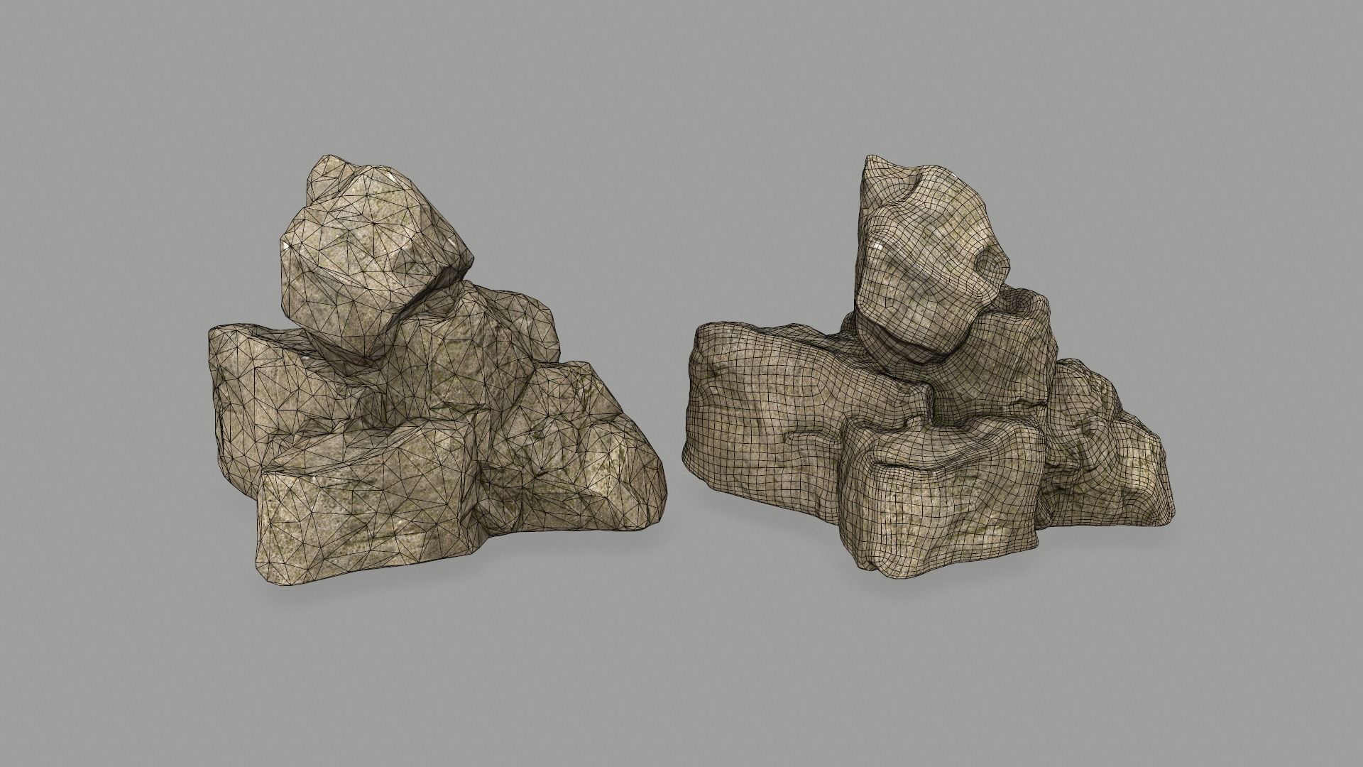 desert rocks   Low-poly 3D model_14