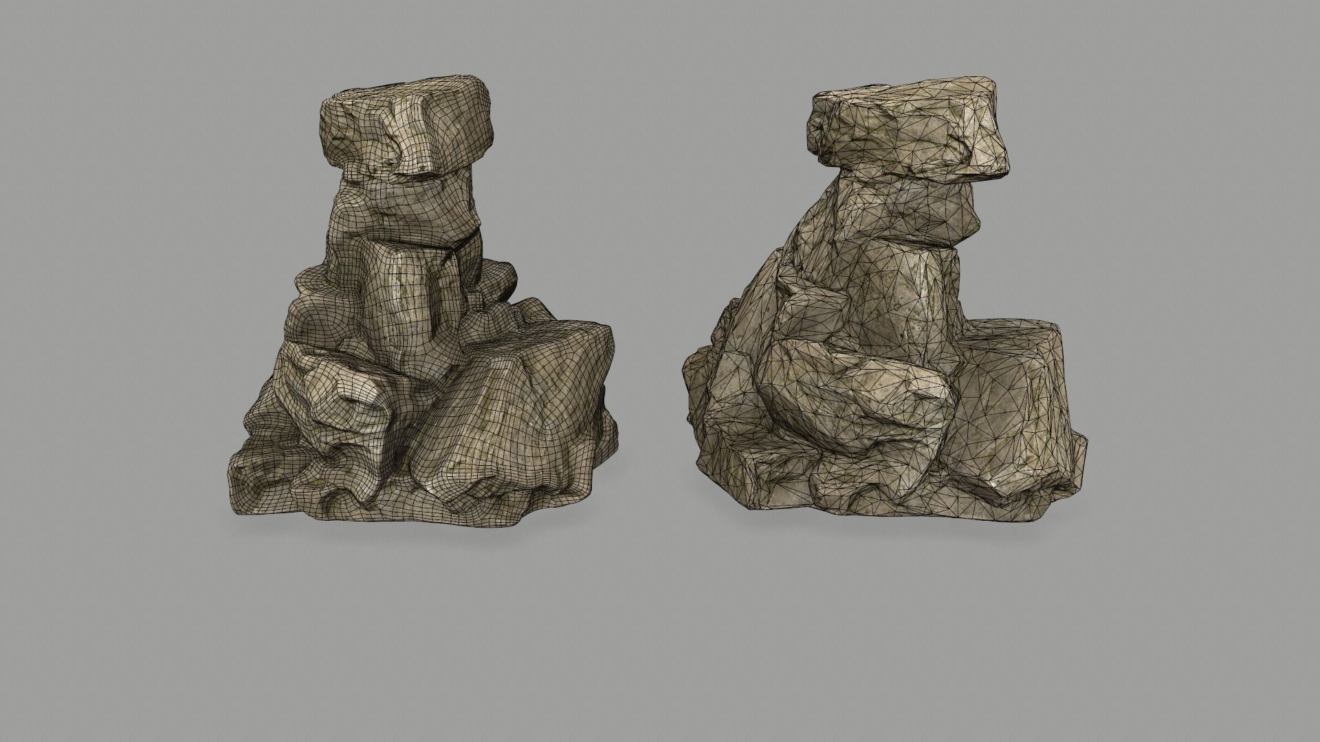 desert rocks   Low-poly 3D model_15