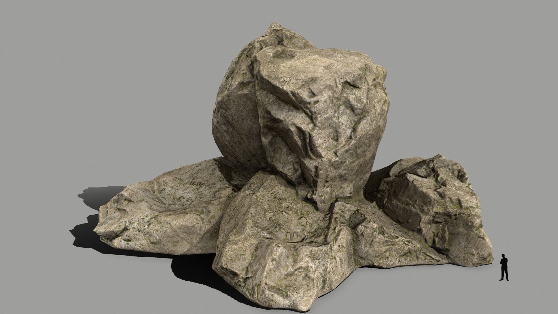desert rocks   Low-poly 3D model_6