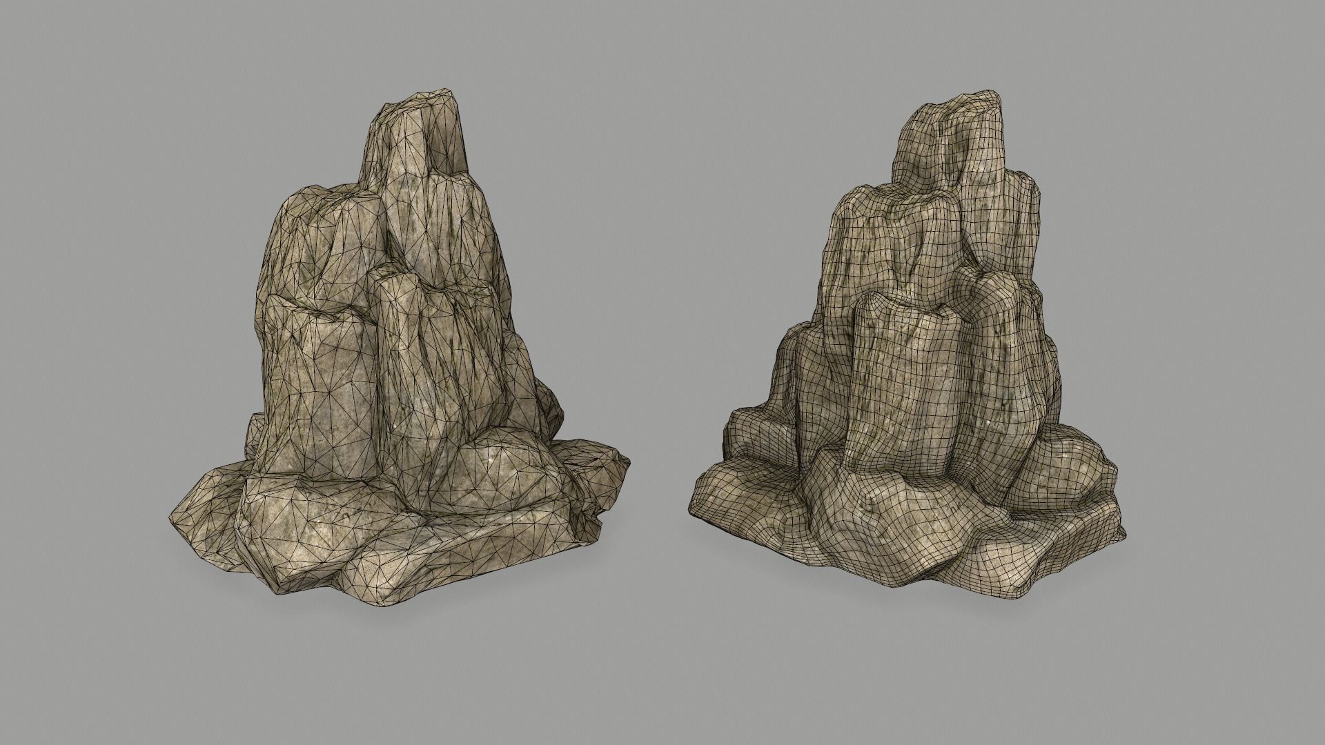 desert rocks   Low-poly 3D model_18