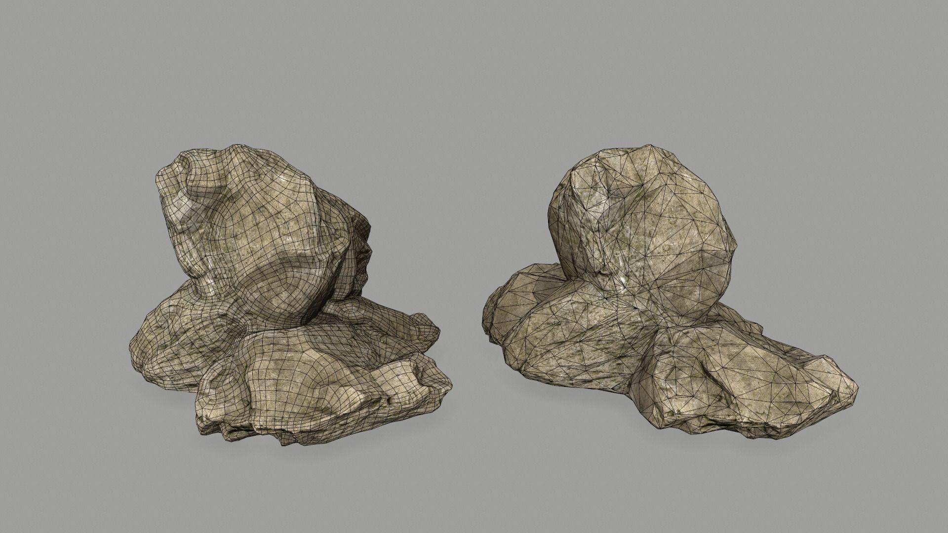 desert rocks   Low-poly 3D model_17