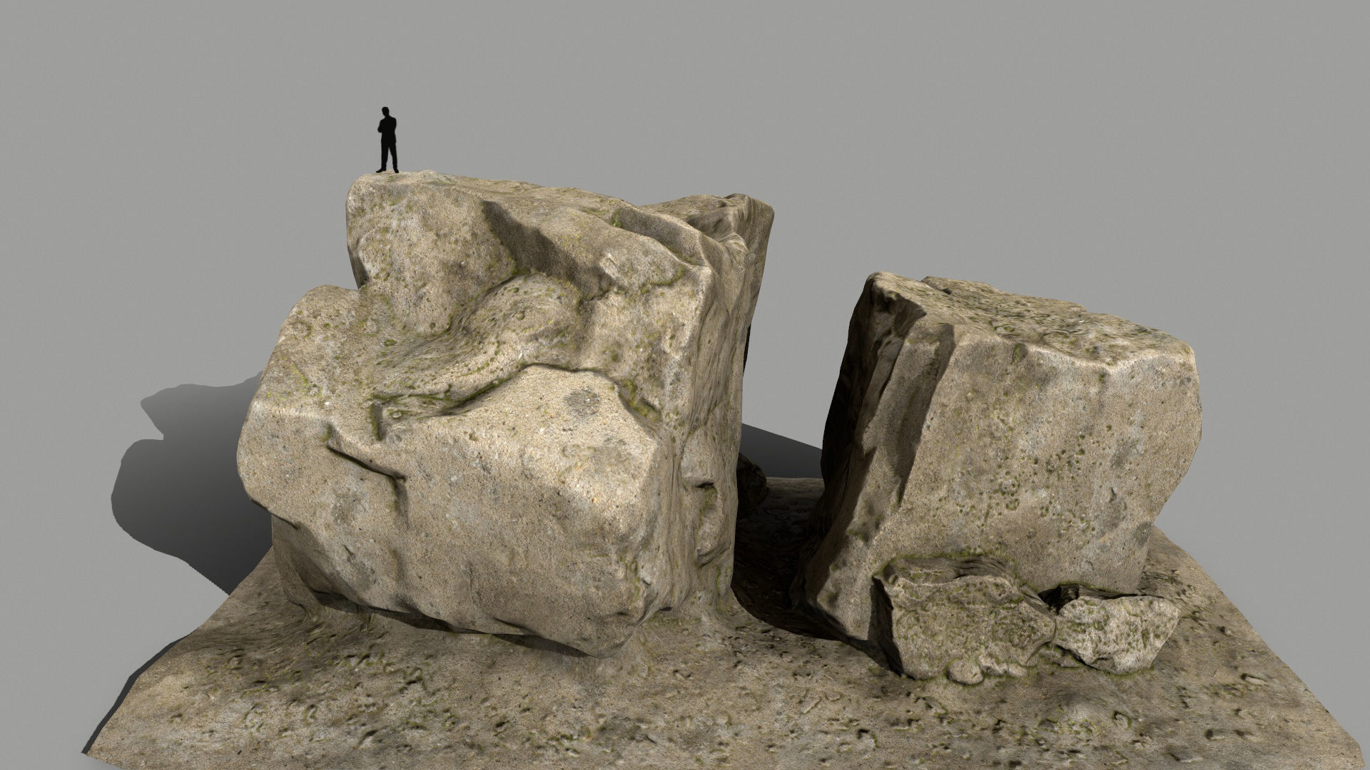 desert rocks   Low-poly 3D model_2