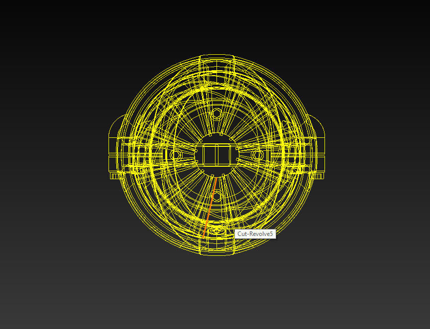 turbine engine charm  3D model_6