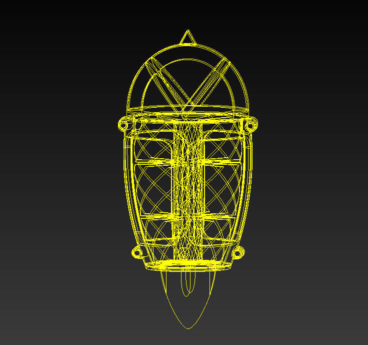turbine engine charm  3D model_5
