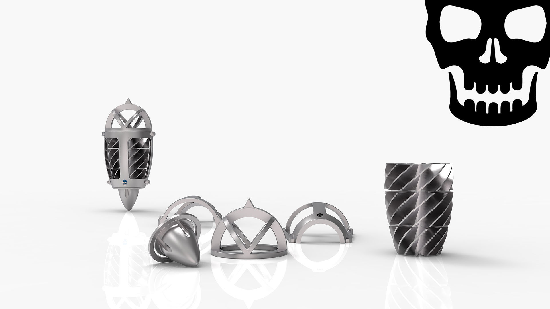 turbine engine charm  3D model_3