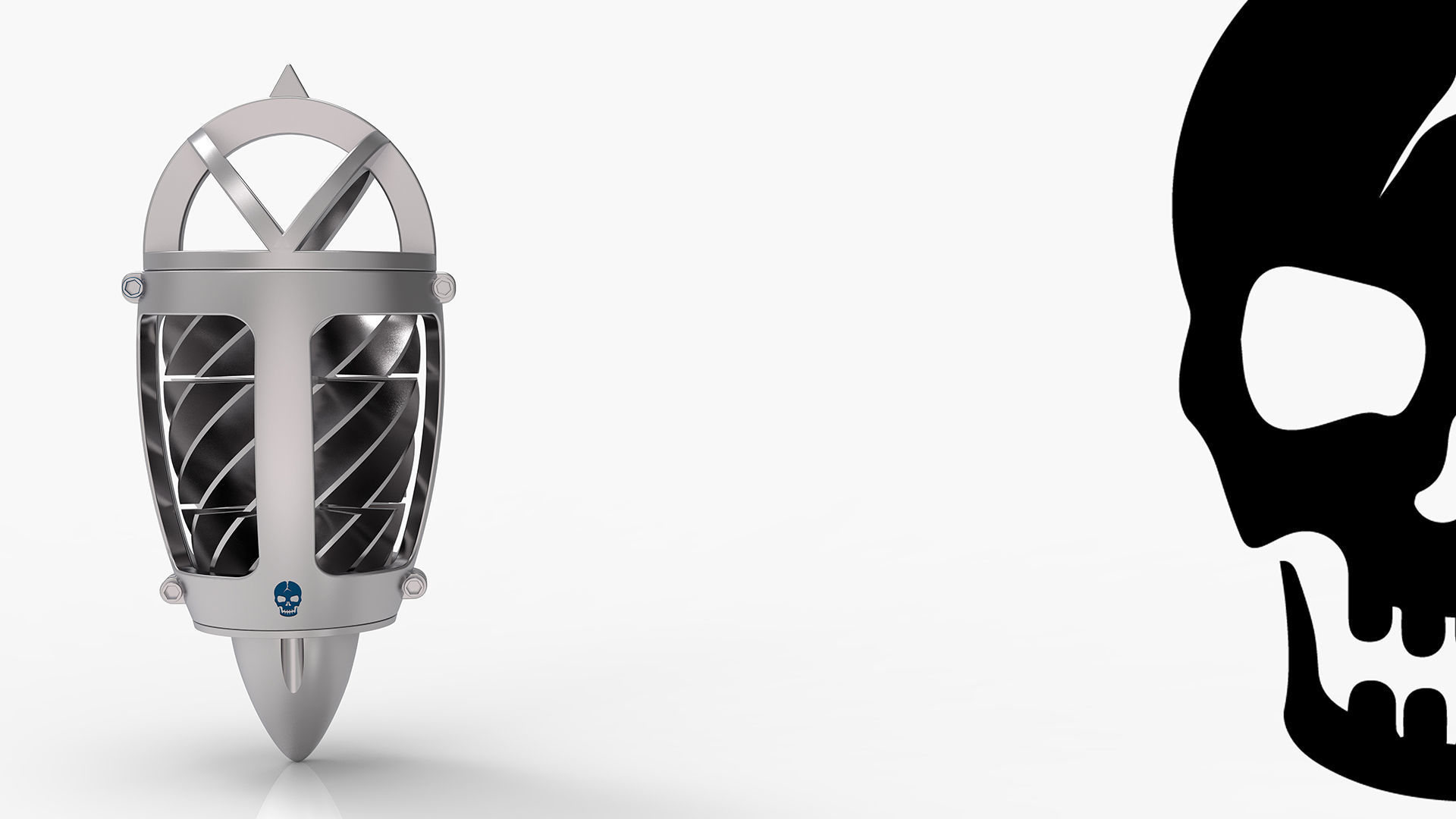 turbine engine charm  3D model_4