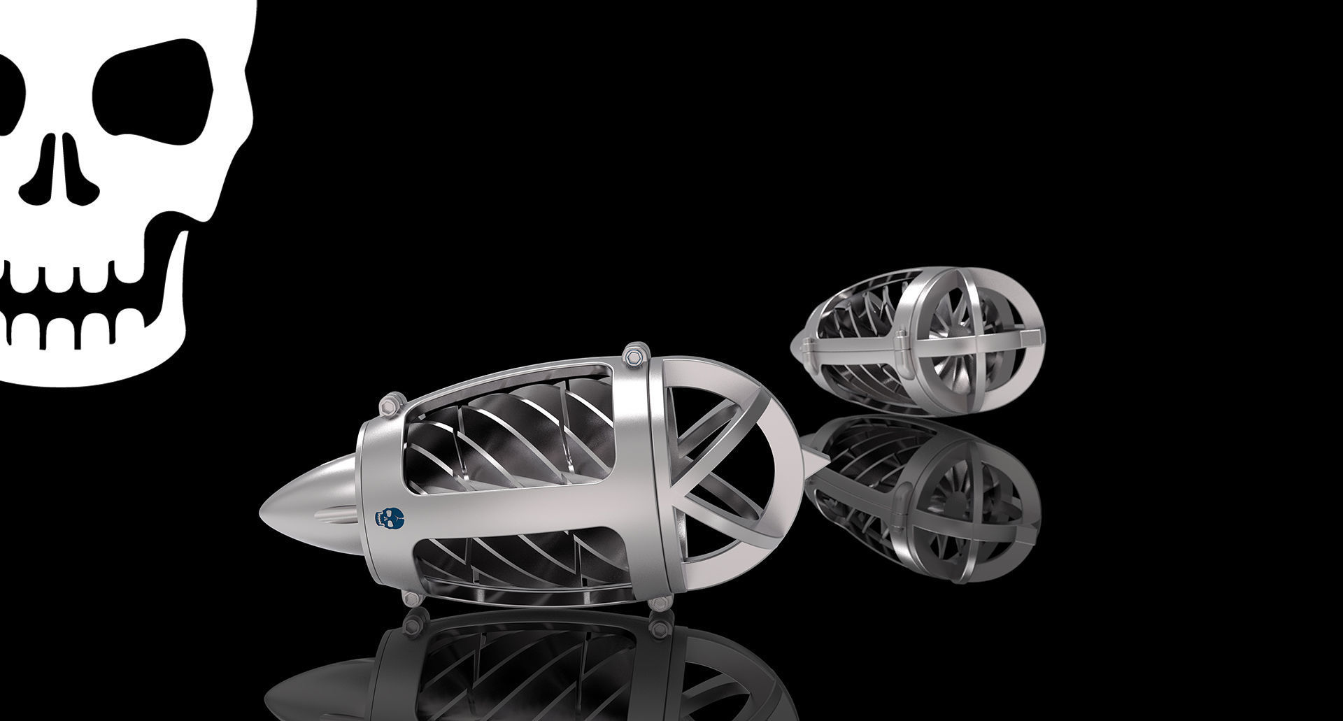 turbine engine charm  3D model_2