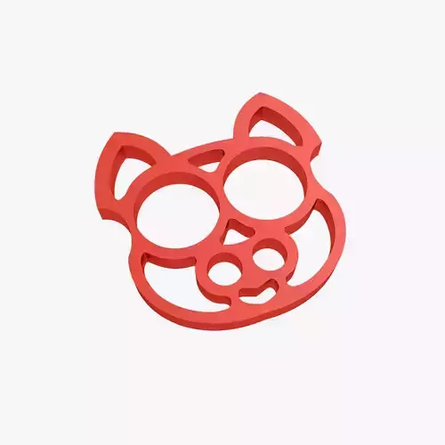 Brass knuckles cat 3D print model