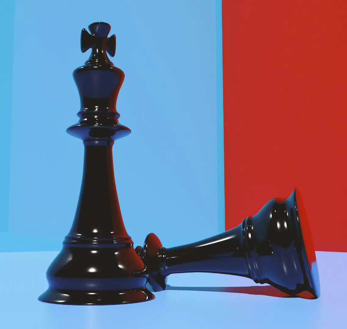 Chess King Free low-poly 3D model
