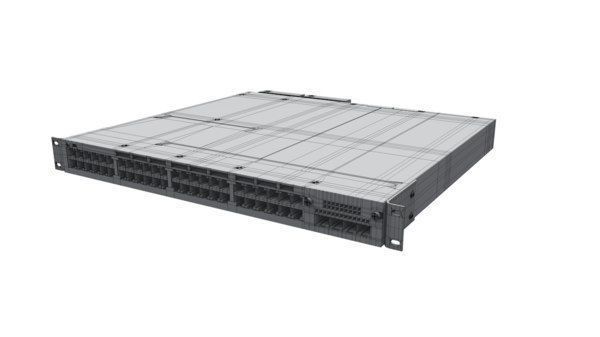 Catalyst 3750 X Switch Router 3D model_1