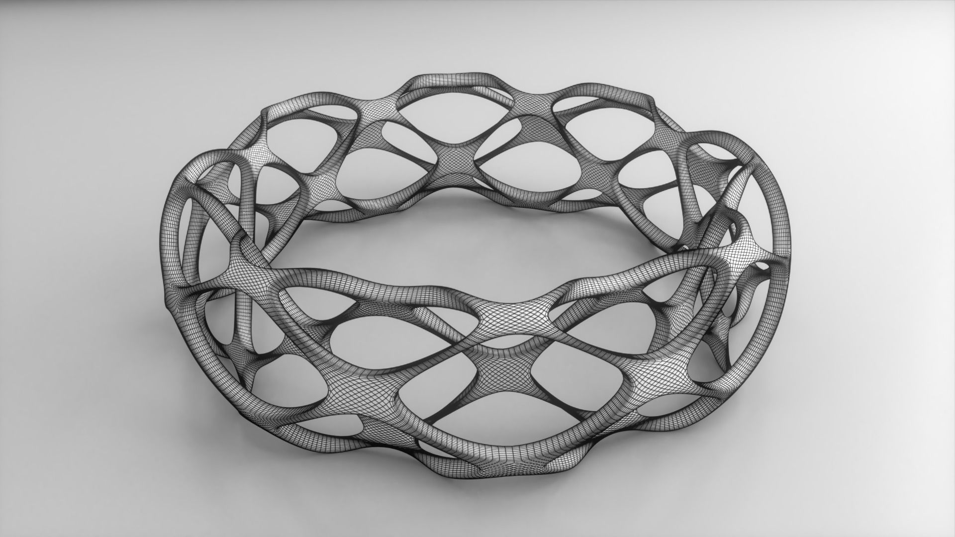 golden bracelet 3D print model_7