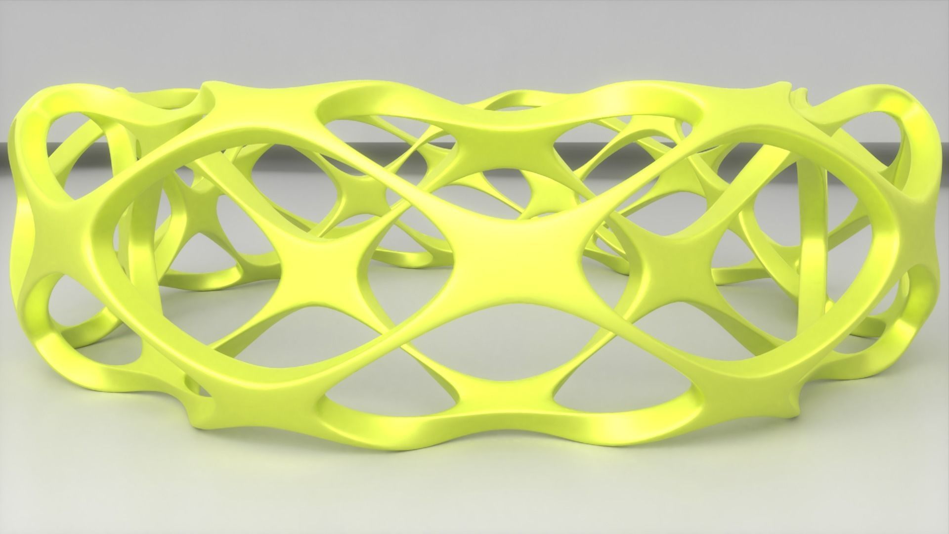 golden bracelet 3D print model_3