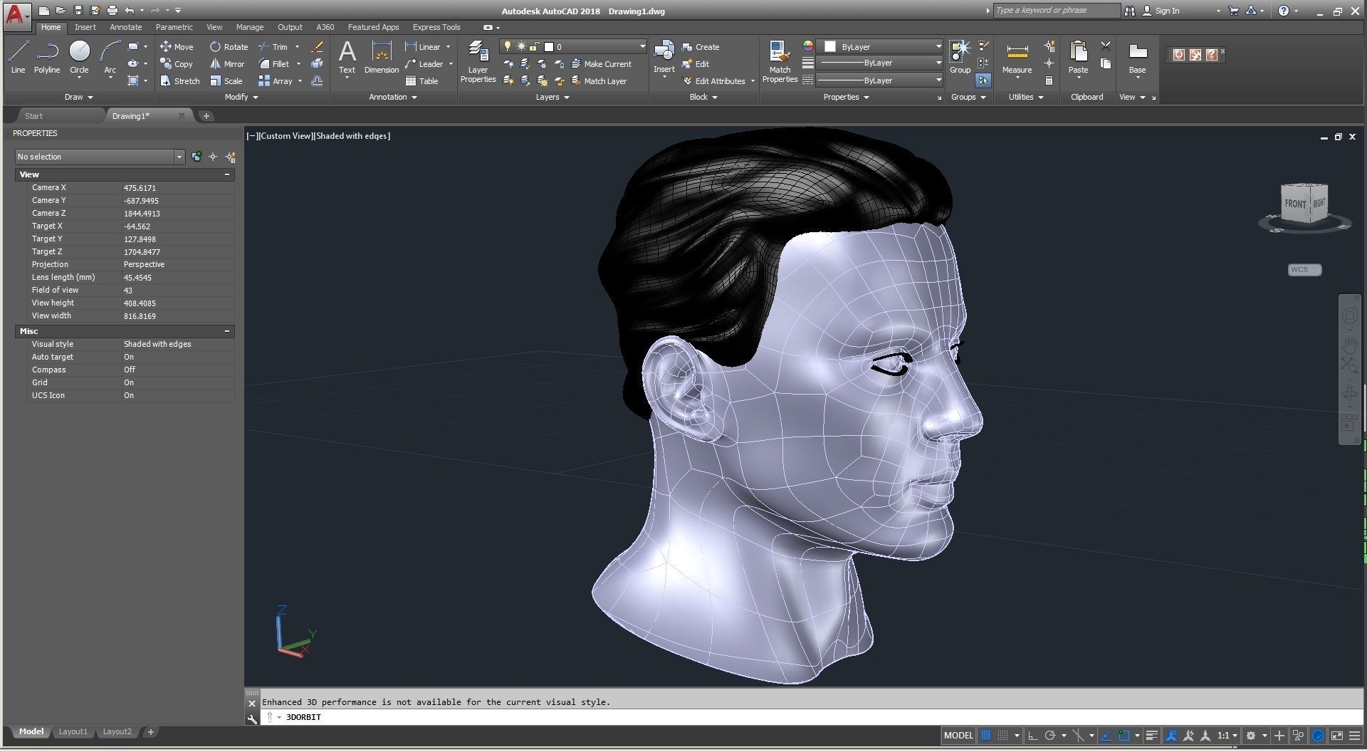 CAD Male Head Model M2P1D0V1head and VR headset template 3D model_20