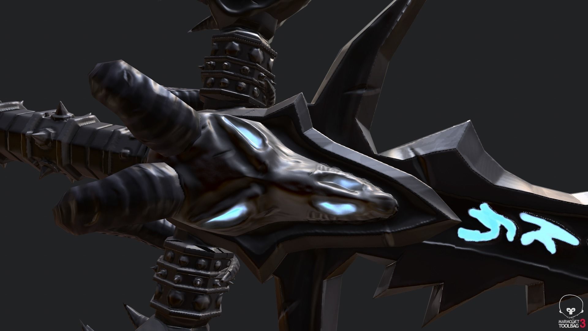 Frostmourne sword with lights Low-poly 3D model_2