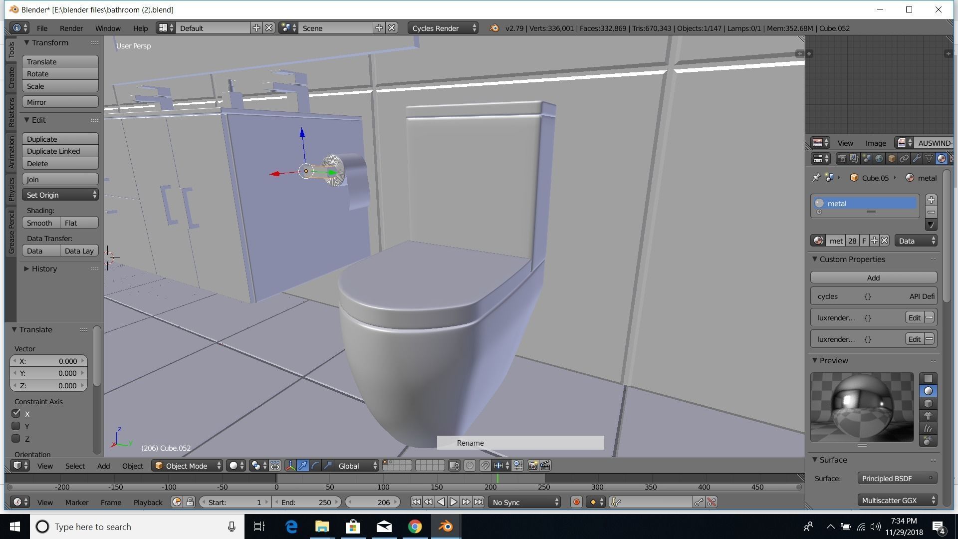 modern bathroom 3D model_14