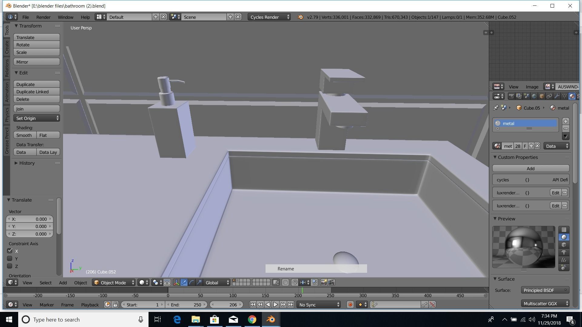 modern bathroom 3D model_38