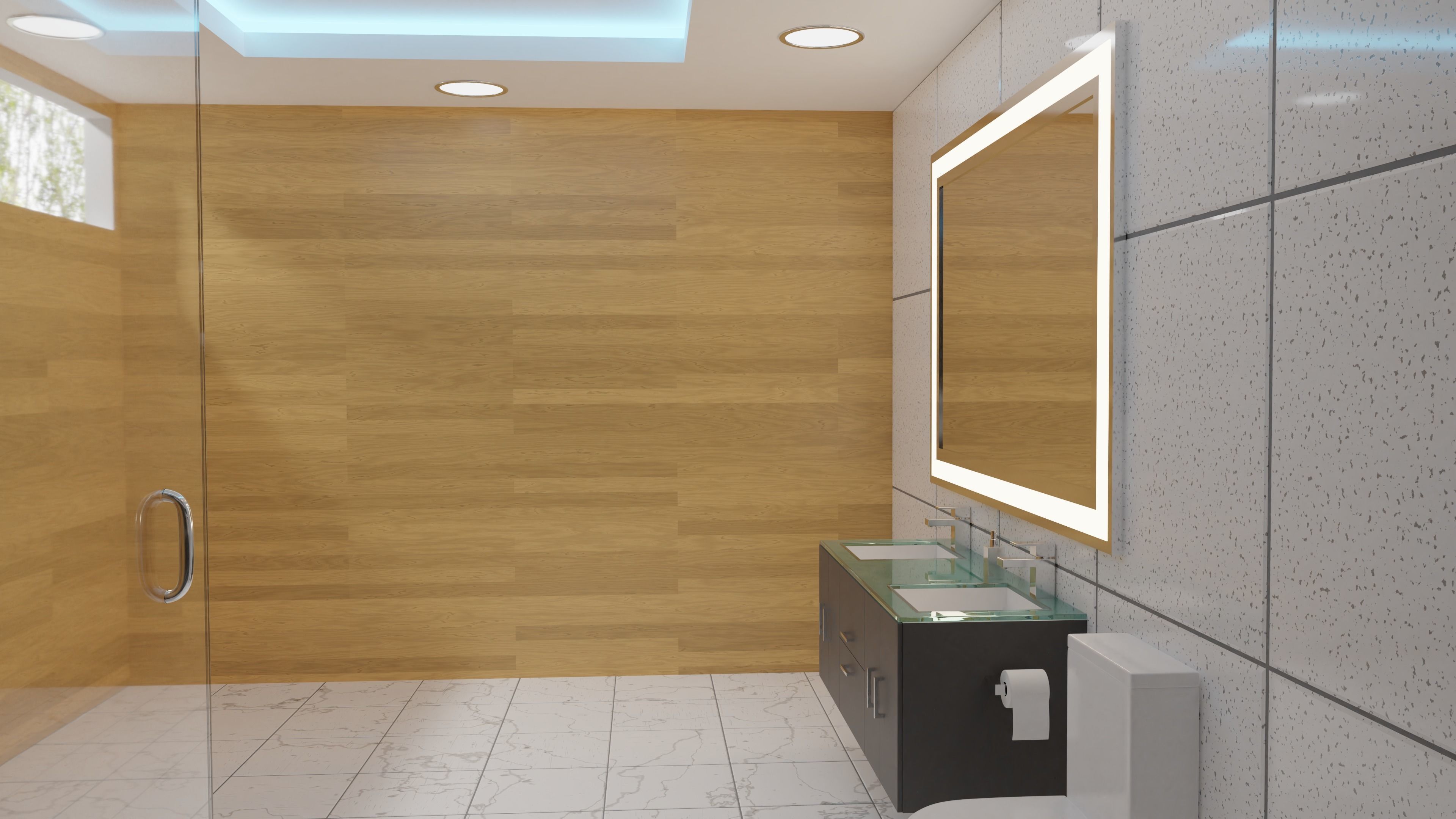 modern bathroom 3D model_2