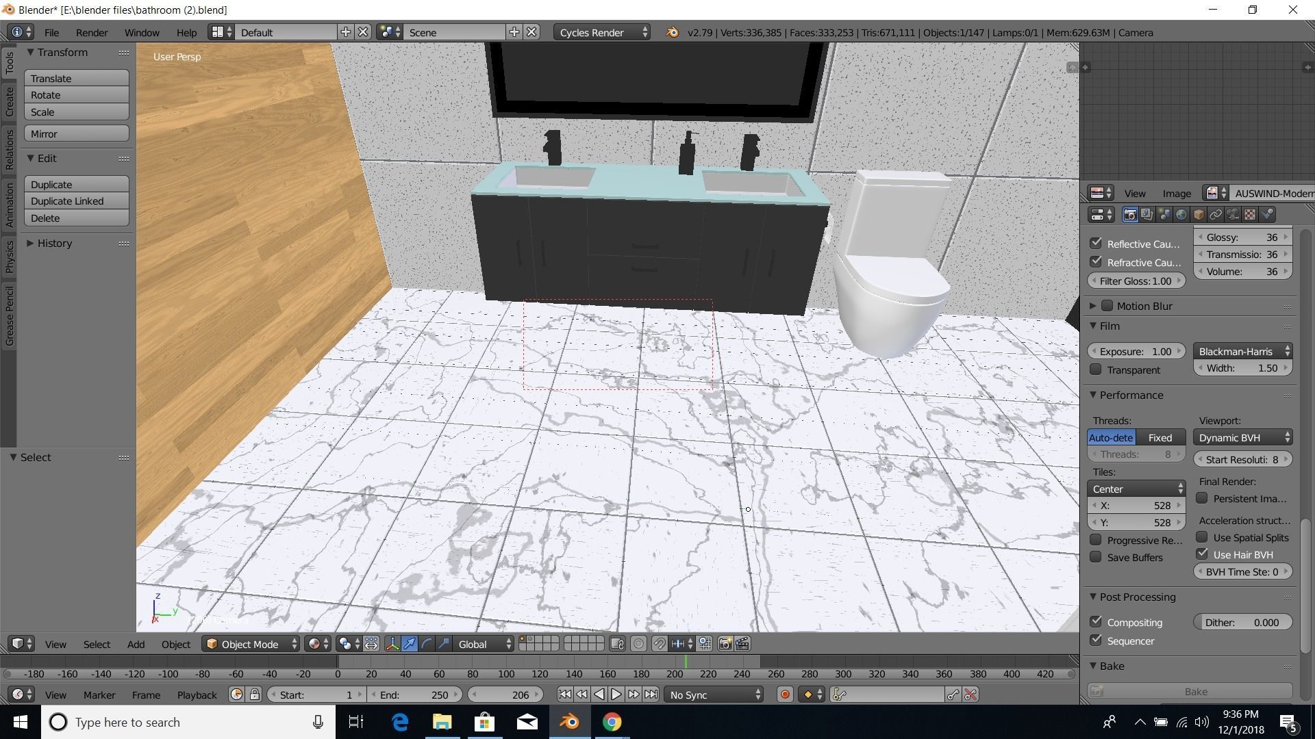 modern bathroom 3D model_21