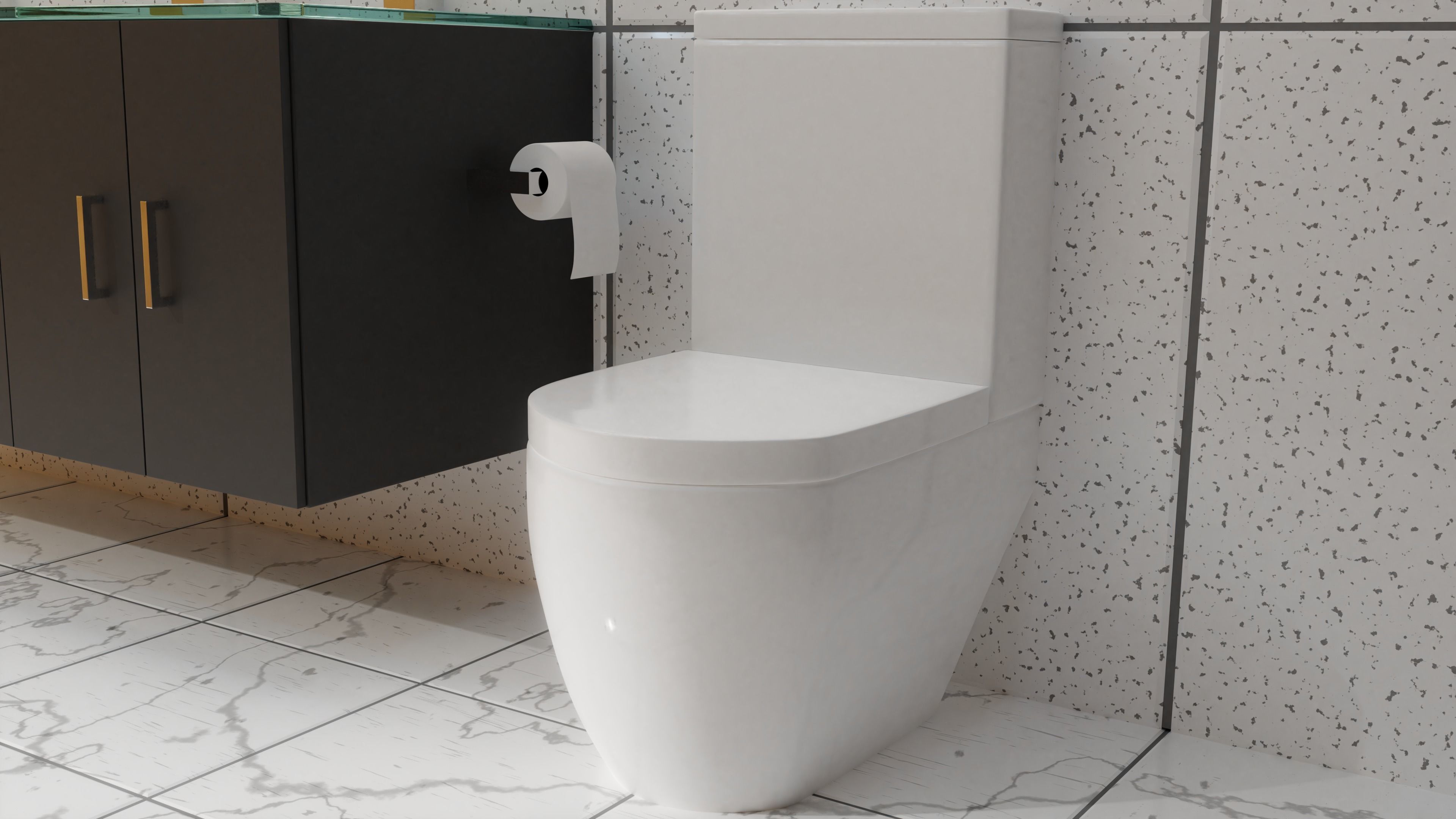 modern bathroom 3D model_7