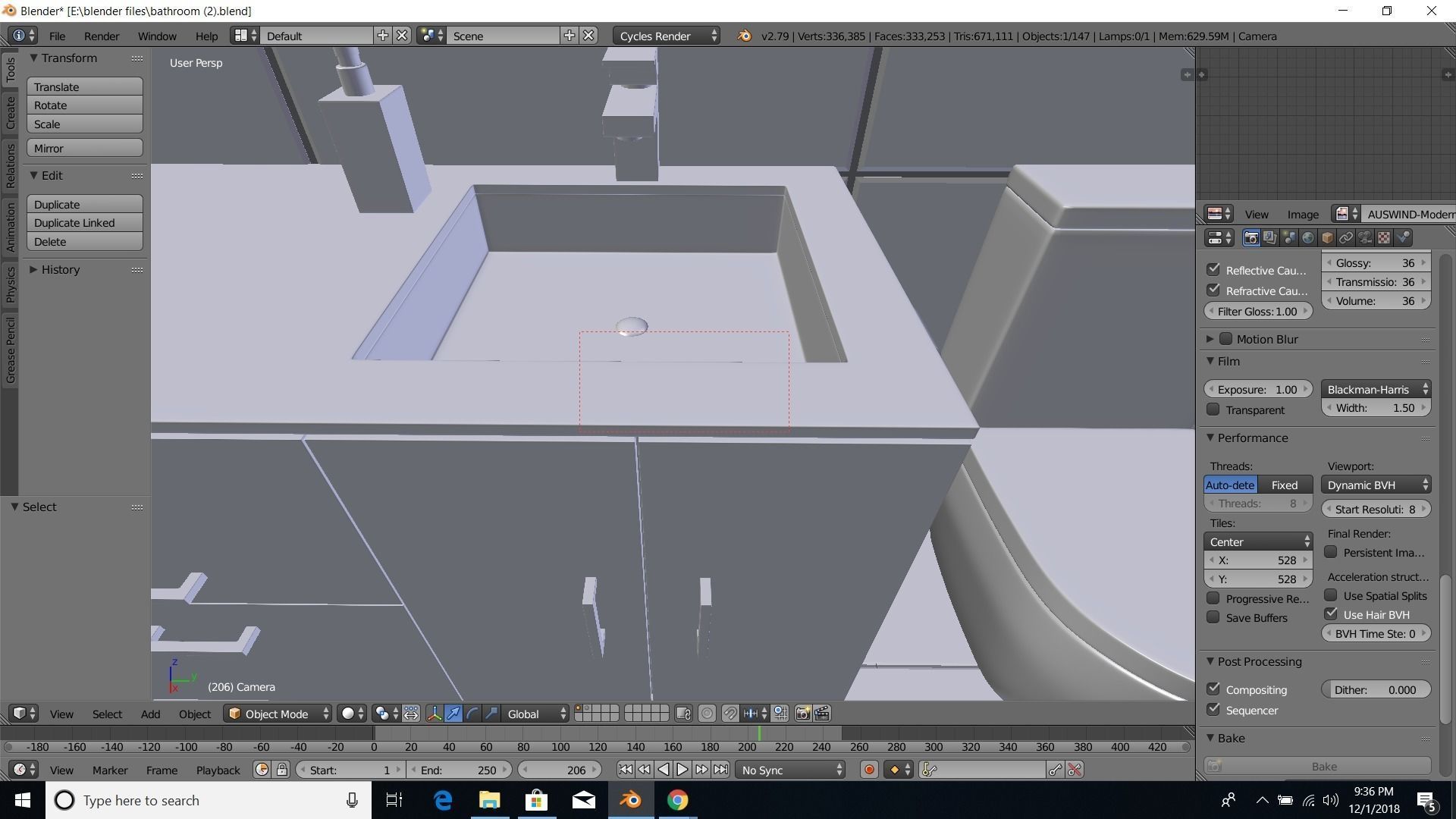 modern bathroom 3D model_39