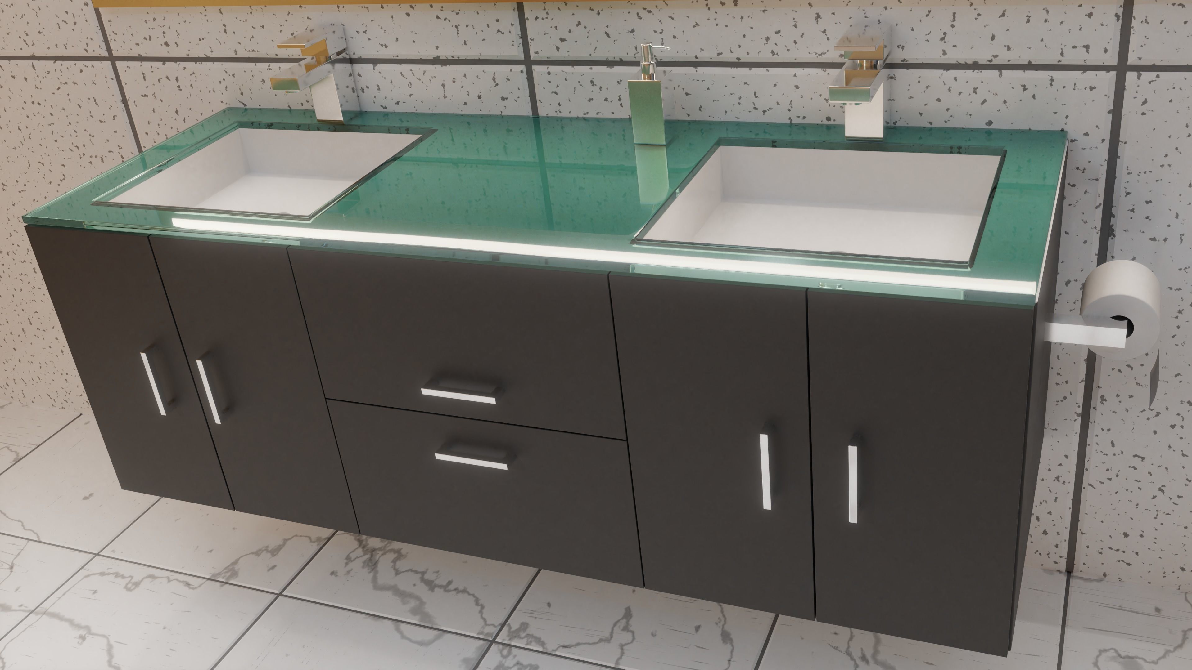 modern bathroom 3D model_8