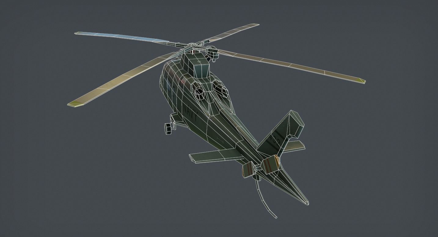 Agusta AW-109 Low-poly 3D model_6