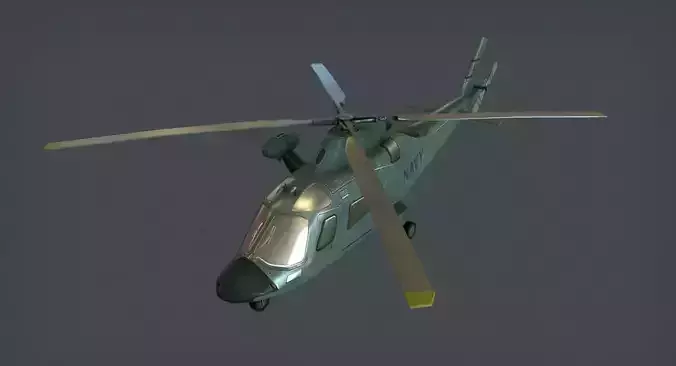 Agusta AW-109 Low-poly 3D model